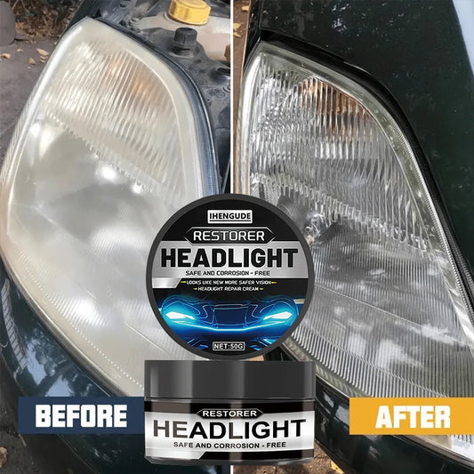 Car Headlight Restoration Polishing Kit - Scratch Remover and Oxidation Cleaning Repair Paste, Used for Polishing Car Headlights, Restoring Bright Shine