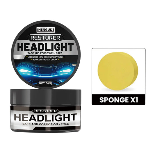 Car Headlight Restoration Polishing Kit - Scratch Remover and Oxidation Cleaning Repair Paste, Used for Polishing Car Headlights, Restoring Bright Shine